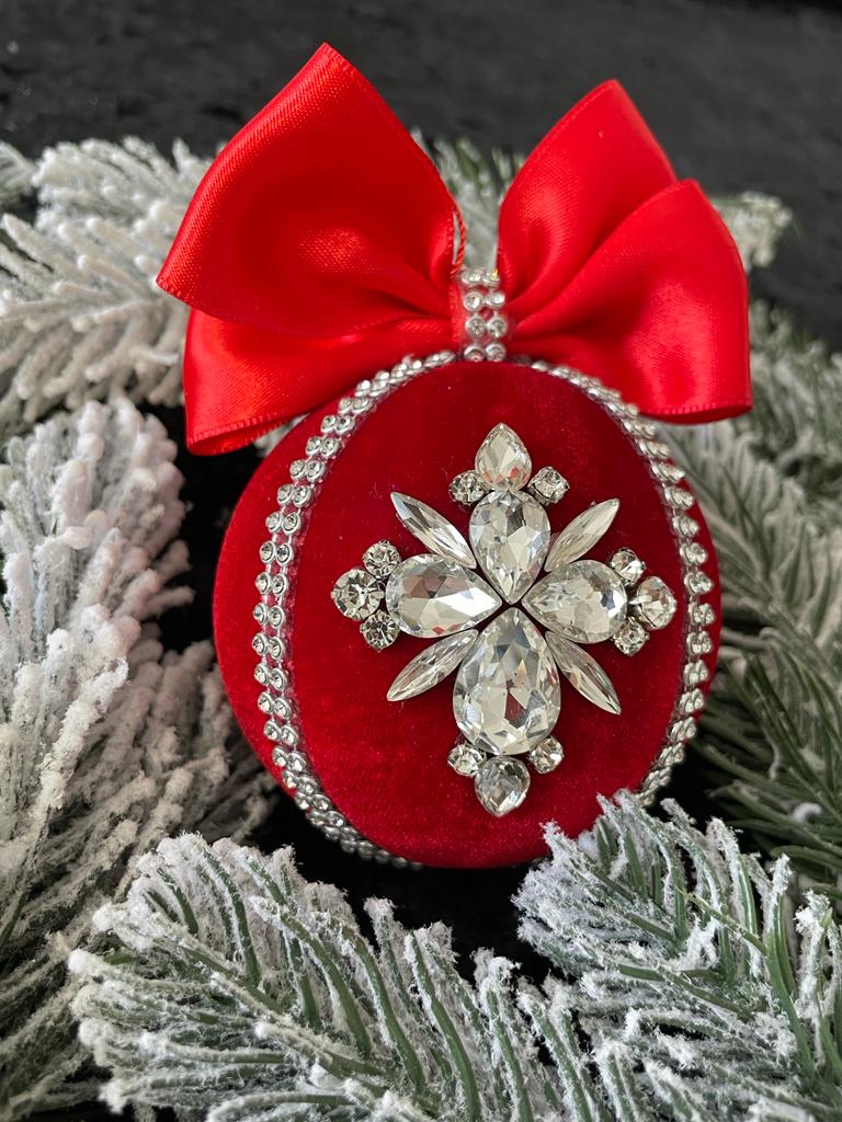 1 Set Of 5 Christmas BaublesChristmas Velvet Ornaments/Christmas Green –  Kristen Accessories